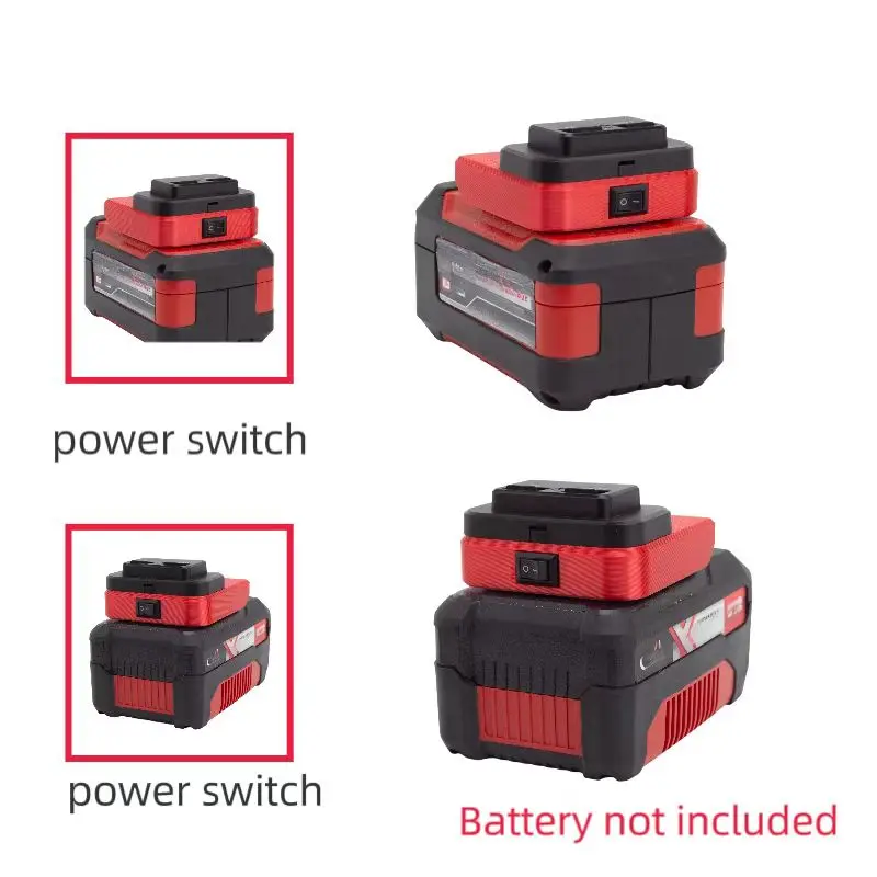 Para OZITO Einhell 18v batería de litio inalámbrica portátil adaptador USB tipo C PD QC3.0 adaptador de carga rápida (sin batería)