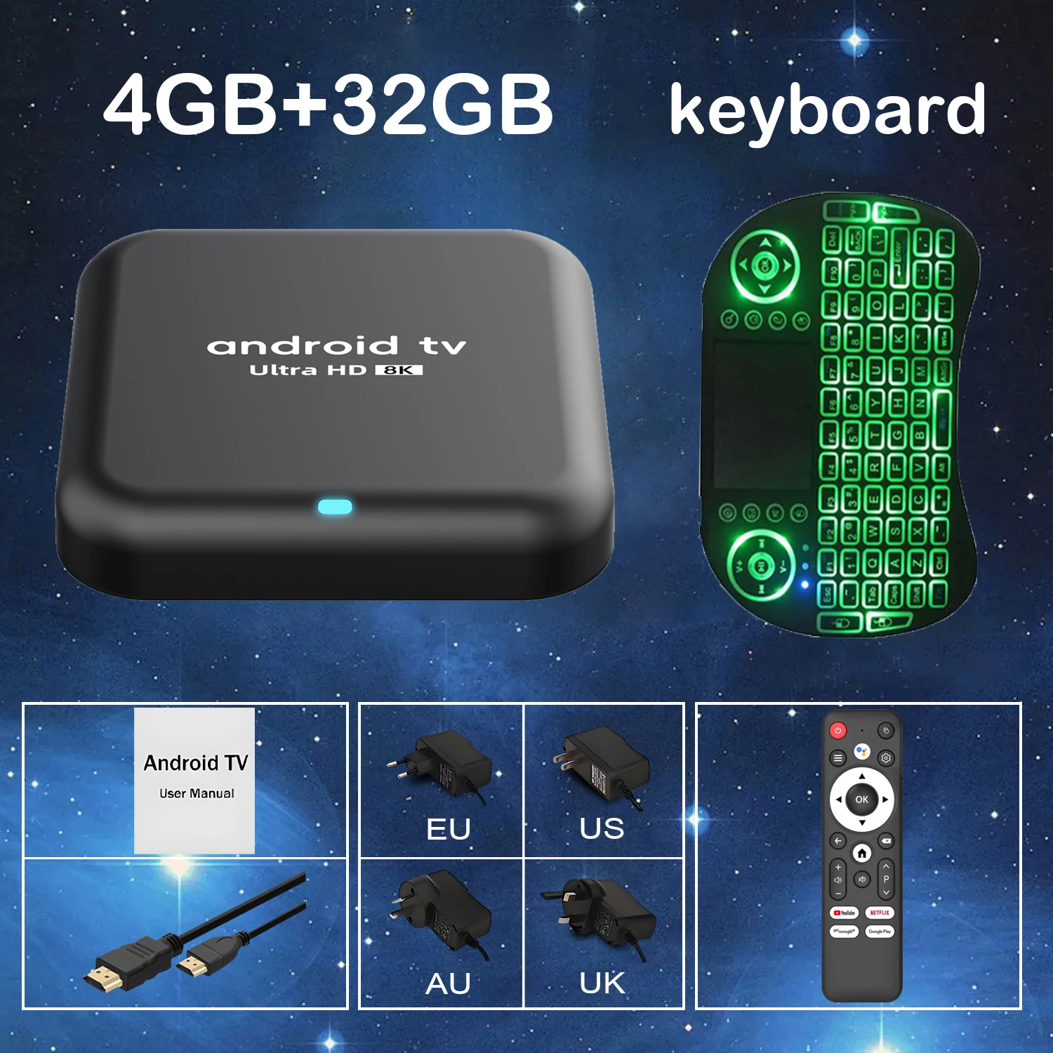 Android 16 Smart TV Box Q18 RK3518 Chip 8GB+256GB 8K Media Player Google Sprachassistent Dual WLAN BT 6.0 Sehr Schnelle Set-Top-Box