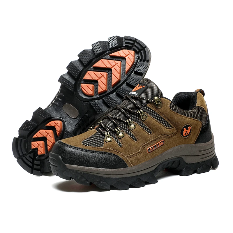 겨울 남성 가죽 캐주얼 신발 야외 여름 남성 미끄럼 방지 레이스업 트레킹 스니커즈 겨울 따뜻한 카우보이 하이킹 신발 성인용