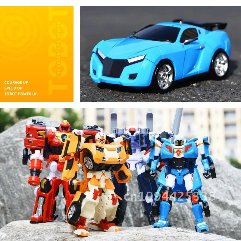 Korea Tobot Transformation Robot Toys Anime Cartoon Brothers Tobot Deformation Car Action Figure Large Vehicle For Child Gifts