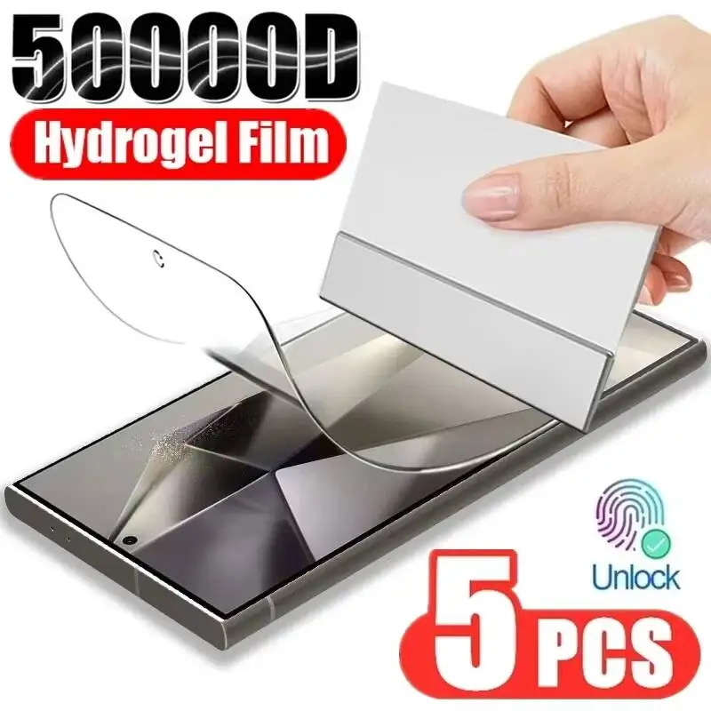 

5PCS Hydrogel Film For Samsung Galaxy S26 A56 A17 A36 A26 A07 A16 A55 A35 S25 S24 S23 S22 Ultra FE Plus Screen Protector