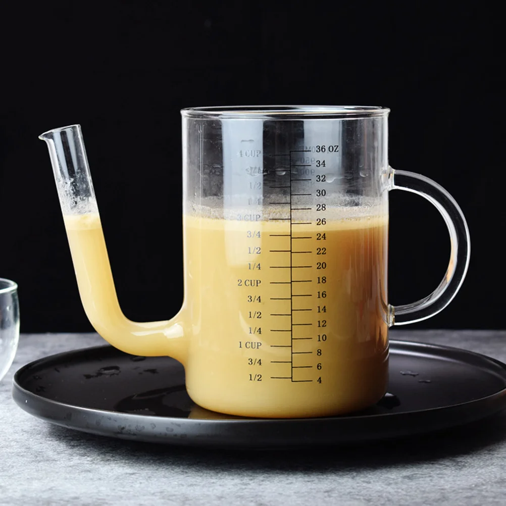 

1000Ml Filter Oil Kettle Heat Resistant Cold Water Pitcher Food Safe Glass Juice Pot for Home Beverage Beer Milk Easy Clean