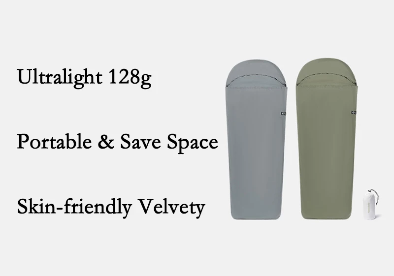 Naturehike Schlafsack Liner Camping Blatt Leichte Tragbare Sommer Schlafsäcke Outdoor Reisen Wandern Camping Schlafsack – Detail 2