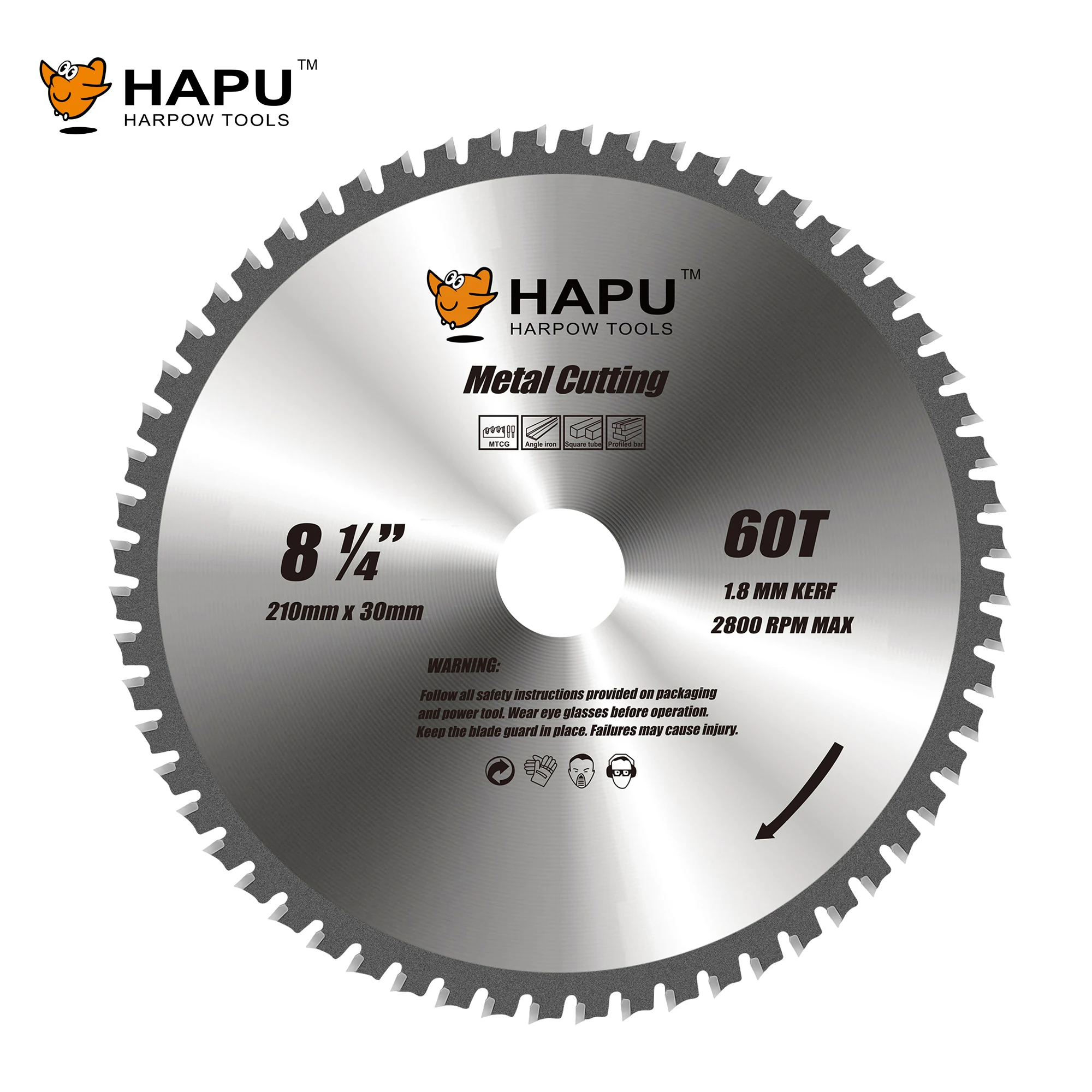 3PACK Carbide Tipped TCT Metal Cutting Disc 8-1/4Inch 60T Professional Metal Cutting Blade for Steel Angle Iron Threaded Rod