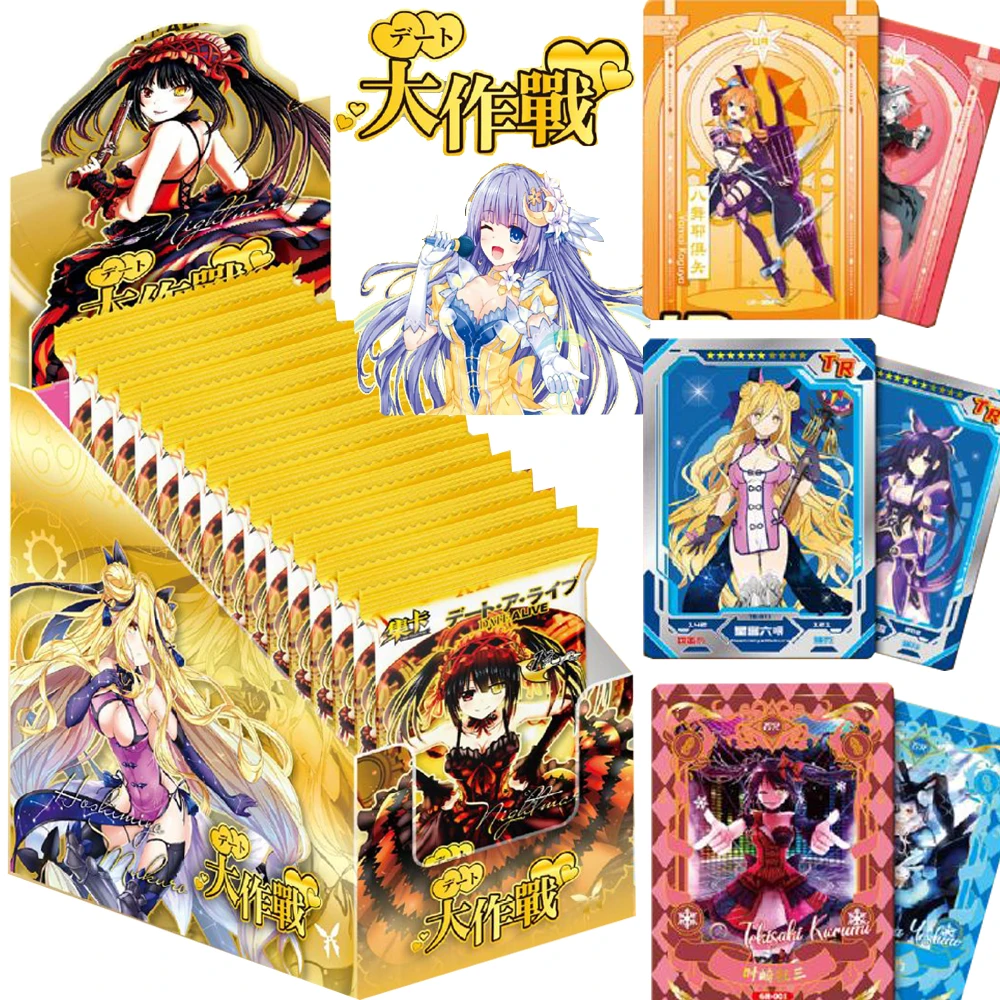 Date A Live Collection Card Fantasy Love Anime Tokisaki Kurumi Yatogami Tohka Exquisite Laser Flash Cards Doujin Toys Kids Gifts