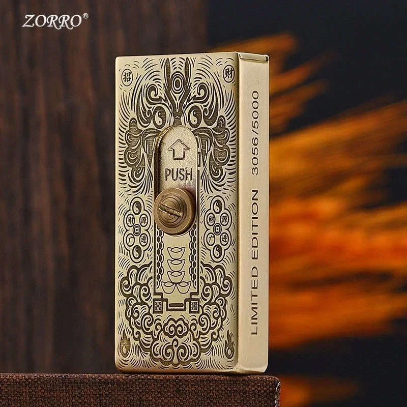 2025 ZORRO New Rare Upward Slide Lighter New Design of Automatic Ignition Gasoline Smoking Lighter Men\