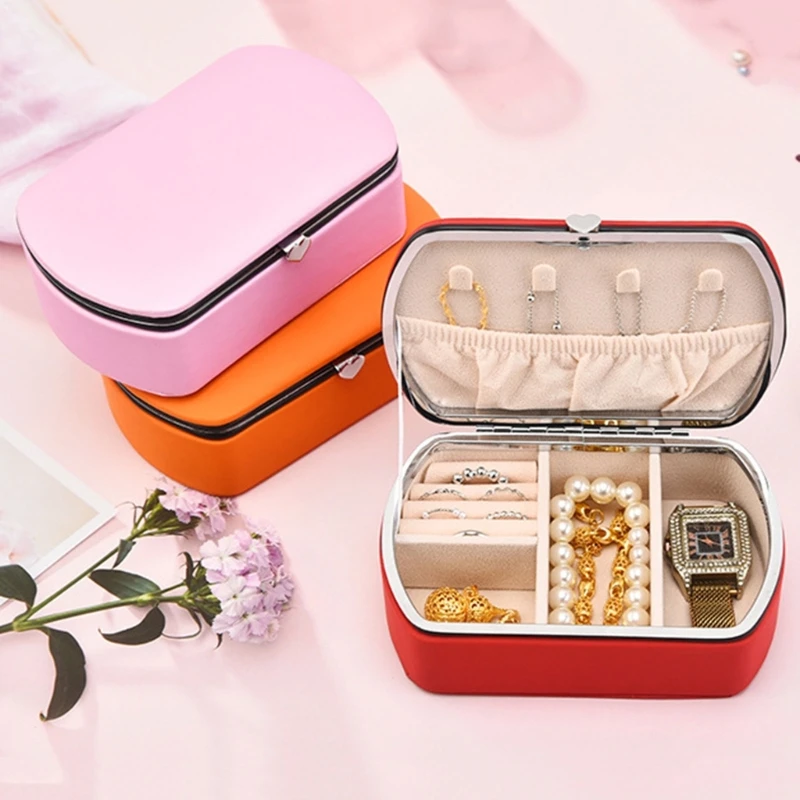 Practical Jewelry Storage Case Adjustable Dividers Jewelry Container for Storing and Traveling with Small Accessories