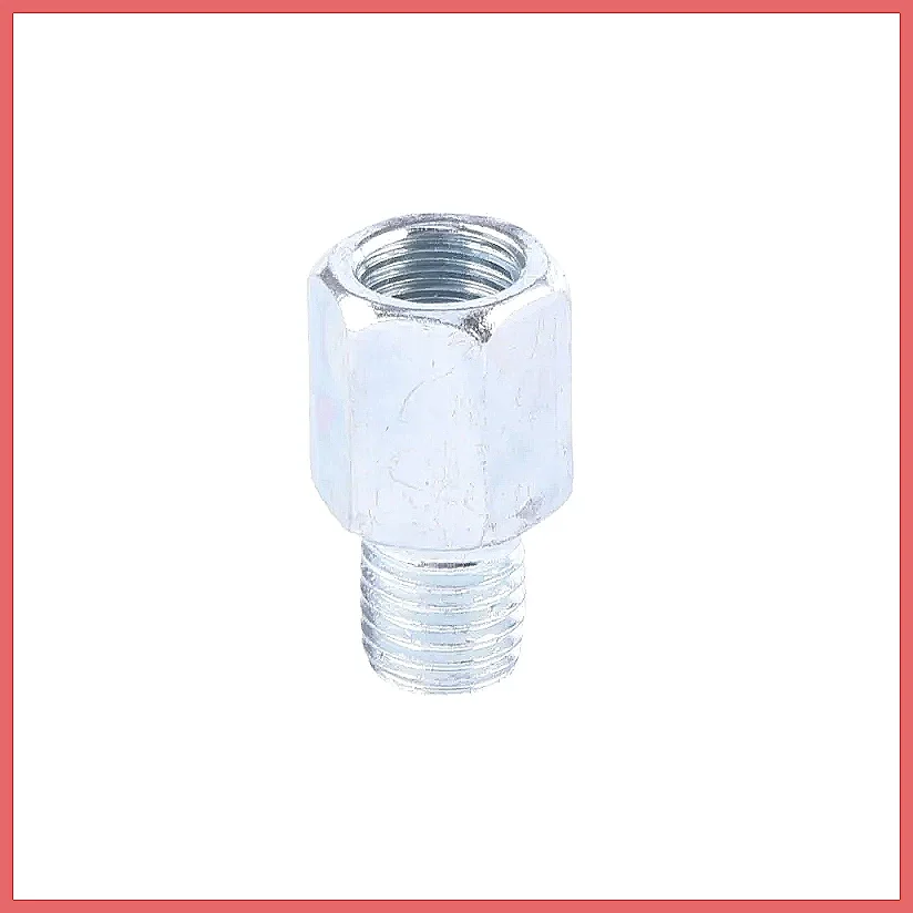 M10 M8 8mm Anti-Clockwise Right Left Hand Thread Scooter Motorcycle Rear Mirror Adapter Coupling Nut 2PCS Pair Screw Converte