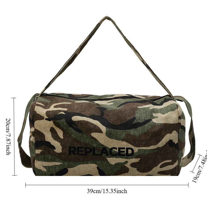 حقيبة كروس مموهة جديدة ذات سعة كبيرة حقيبة كتف من القماش للتنقل والسفر حقيبة مدرب مريحة ومتعددة الاستخدامات