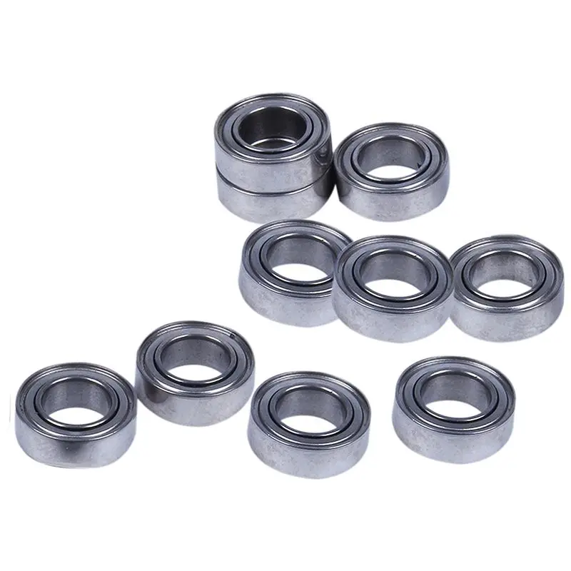 DT17 60Pcs Miniature Metal Shielded Ball Bearing MR95-ZZ, 5x9x3mm for Hobby RC Car Skateboard, Silver