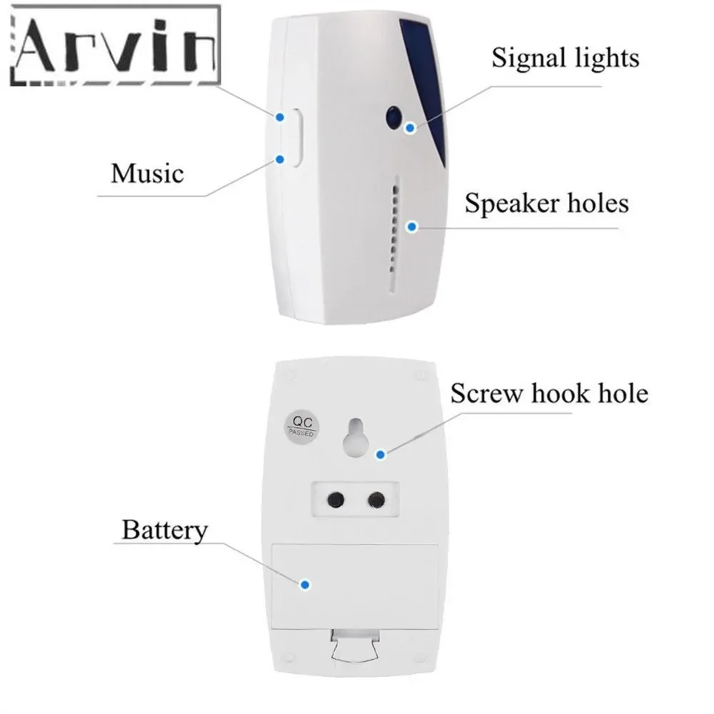 Timbre de puerta inalámbrico para el hogar, timbre de puerta Digital con rango de 100M, portátil, de alta calidad, a bajo precio