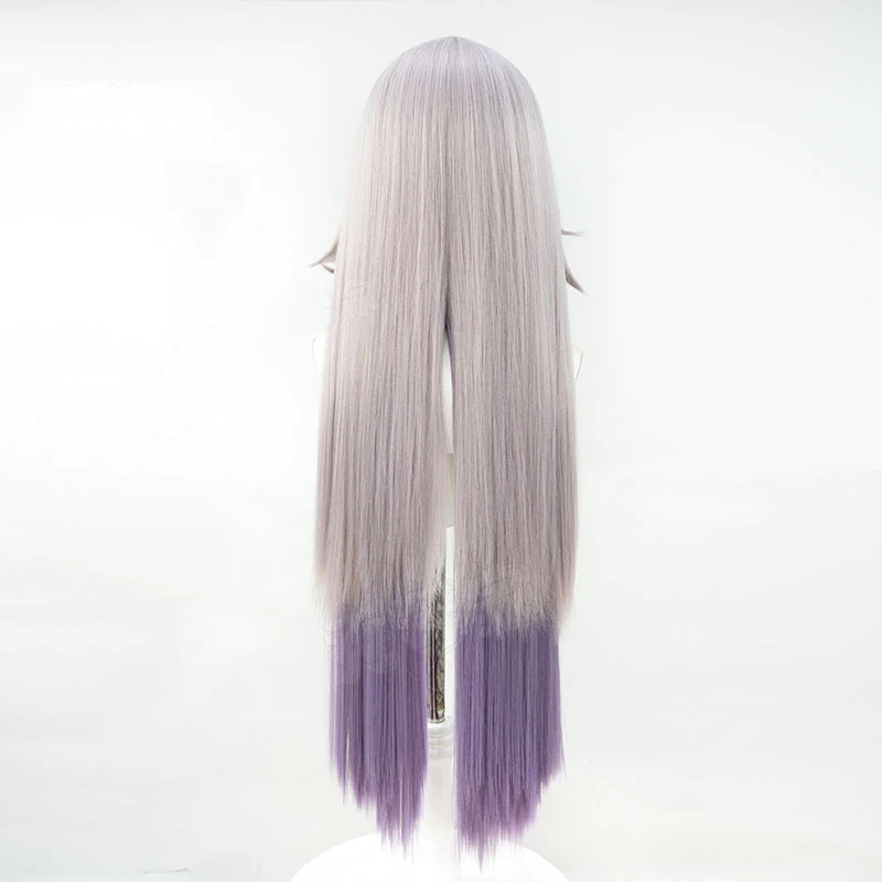 A herta peruca cosplay honkai estrela ferroviário marrom 100cm cabelo longo roxo gradiente herta estação espacial festa de halloween feminino meninas