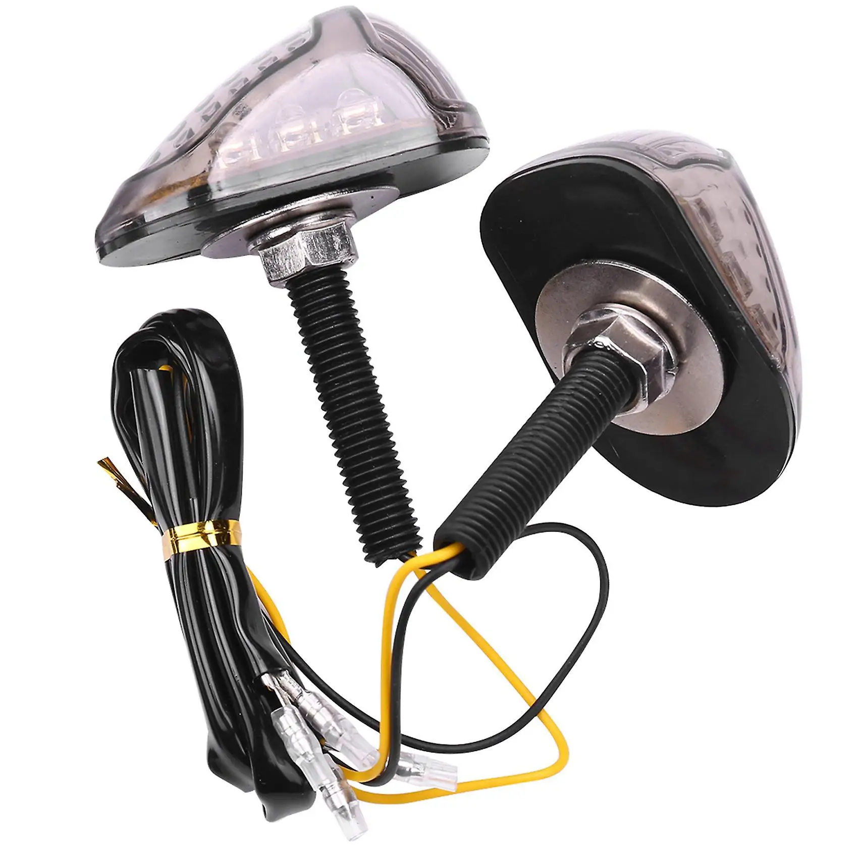 Luz ámbar de señales de giro para motocicleta, montaje empotrado, 9 Led, 2x12v