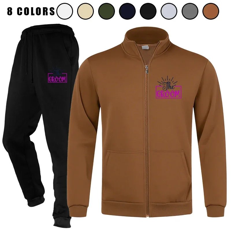 

Mens Tracksuit Jogging Sports Sweatsuit Pants Comfortable Casual Athletic Full zip Jacket 2 Piece Outfits