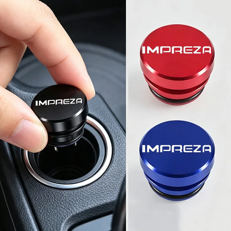 Dustproof Car Cigarette Lighter Cover for Subaru IMPREZA Logo Exiga Legacy Outback WRX Dust Plug Cap Accessories