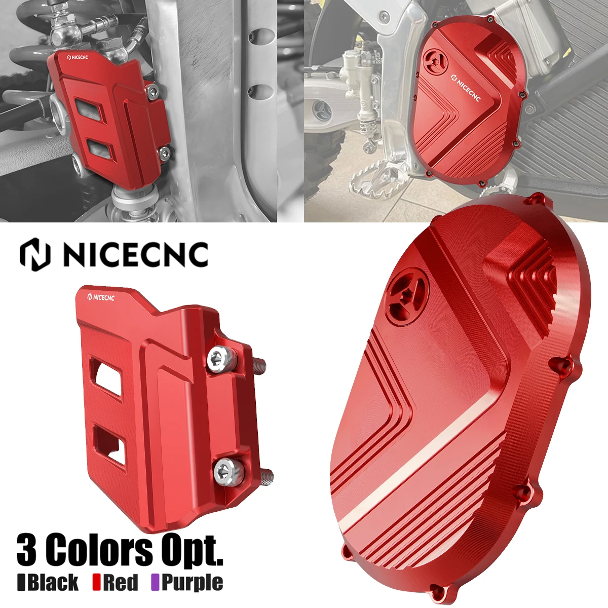 

NICECNC для Stark Varg EX MX 2025 2024, увеличенная правая боковая крышка двигателя, комплект защиты главного тормозного цилиндра для STARK VARG EX MX