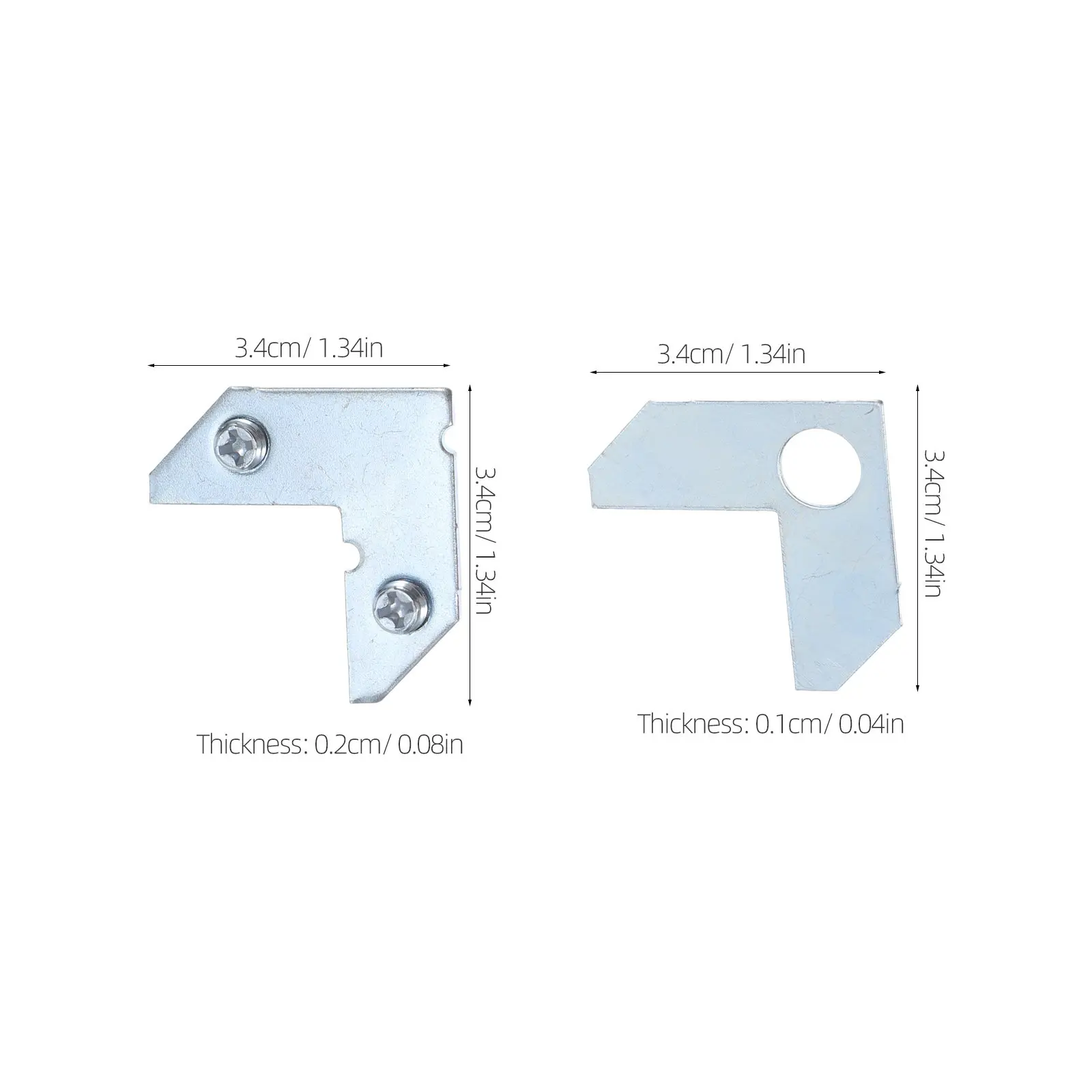 50Pcs Thickened 90 Degree Picture Frame Corner Brackets Aluminum Metal Angle Brace Gallery Frame Hardware DIY Wood Joint Repair