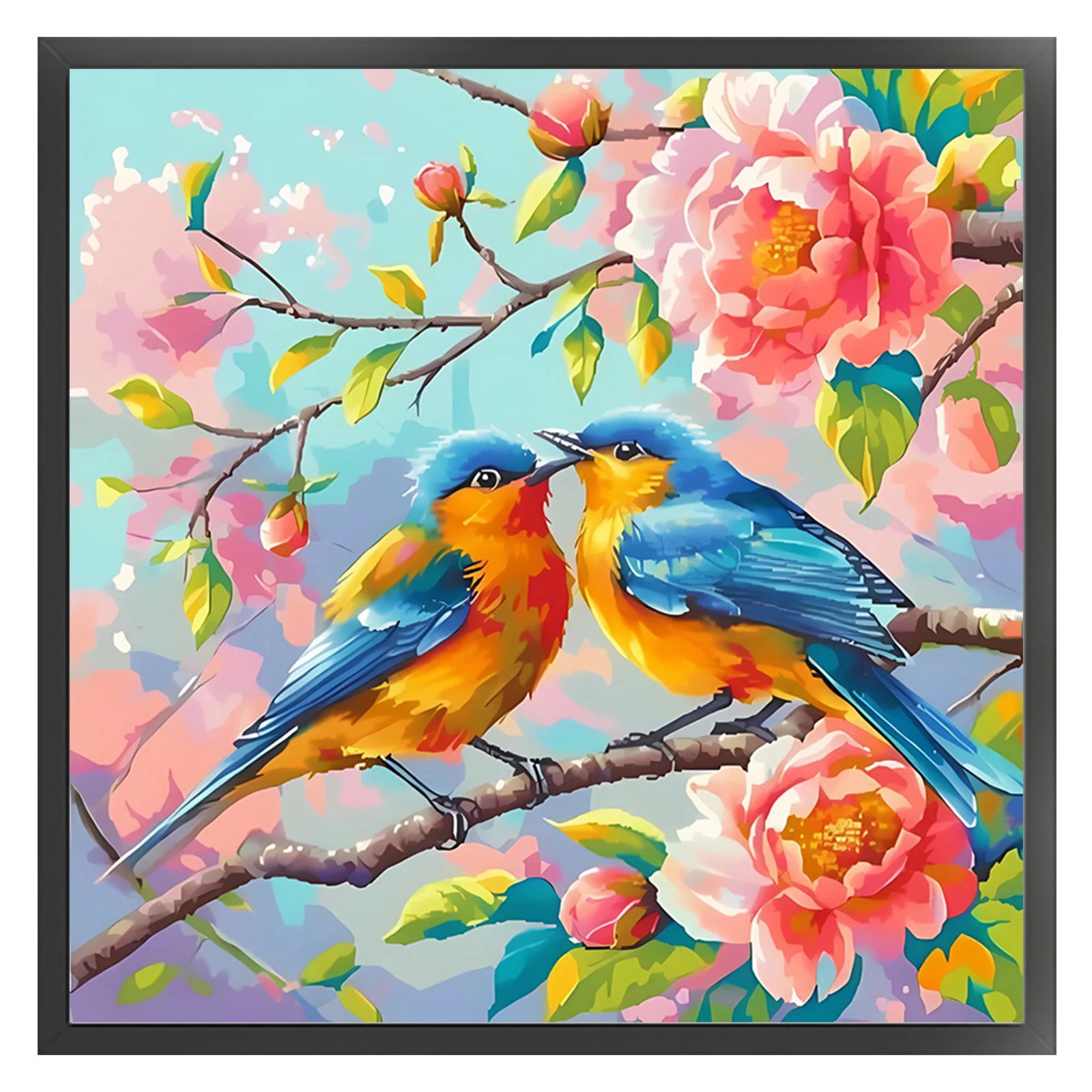 

Набор для вышивания крестиком «Птицы на ветвях», 11CT, 15,75x15,75 дюймов, для взрослых, для домашнего декора