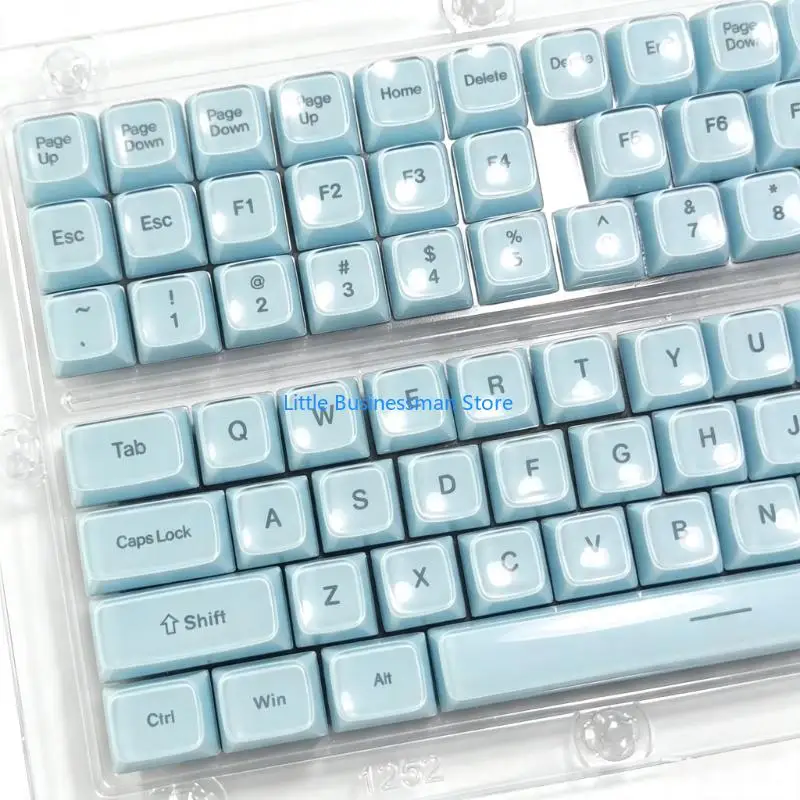 Mechanisches Tastatur-Tastenkappen-Set, 132 Tasten, MDA-Profil, Kristall-Jellys-Kappen mit aufgedruckten Legenden für MX-Stil – Detail 9