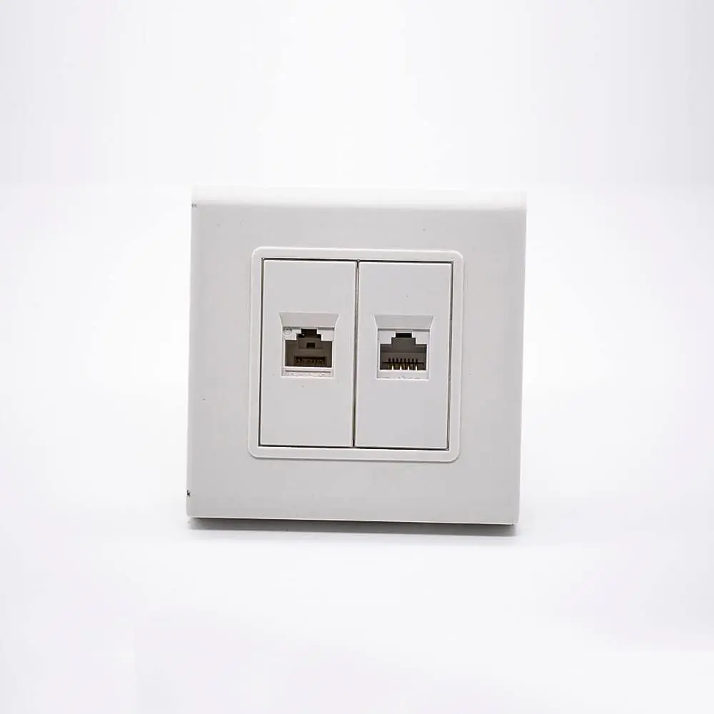 86 Network Panel 2 Hole Jack RJ45 Interface Unshield Module Computer Socket