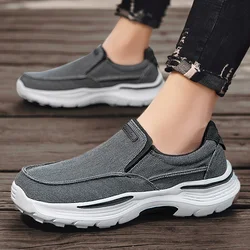 Men's Plus-Size Breathable Knit Sneakers Comfortable Non-SlipAlphabet Patterned Easy Slip-On Outdoor Activities