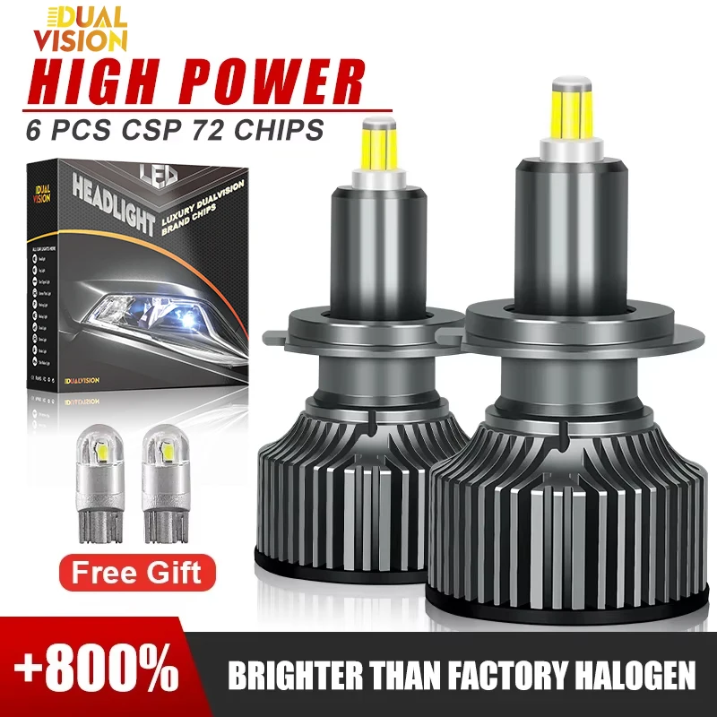 360 H7 LED Canbus Headlight 30000LM CSP Chip LED H4 H1 H11 9005 9006 HB3 HB4 9012 HIR2 300W 6000K PTF Ice Bulb Turbo Fog Light