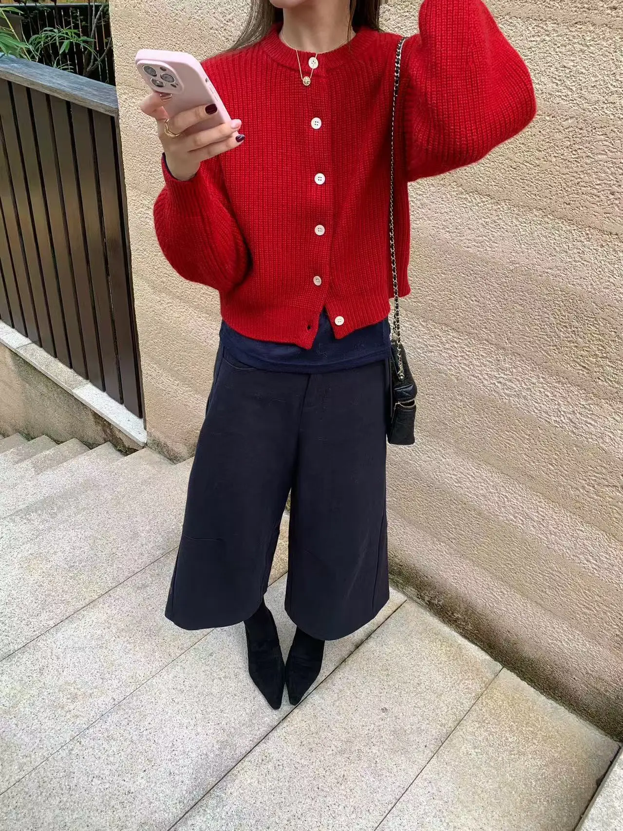 

Casual Loose Knitted Sweater Set round Ne Base Layer Two Piece Set Comfortable Breathable Women's Autumn Faion Ensemble