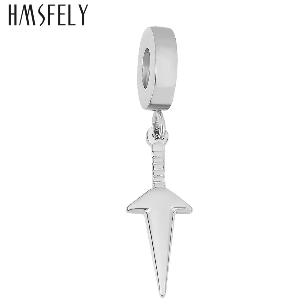 

HMSFELY Stainless Steel Dagger Sword Shape Pendant For DIY Bracelet Necklace Jewelry Making Accessories Bracelets Parts