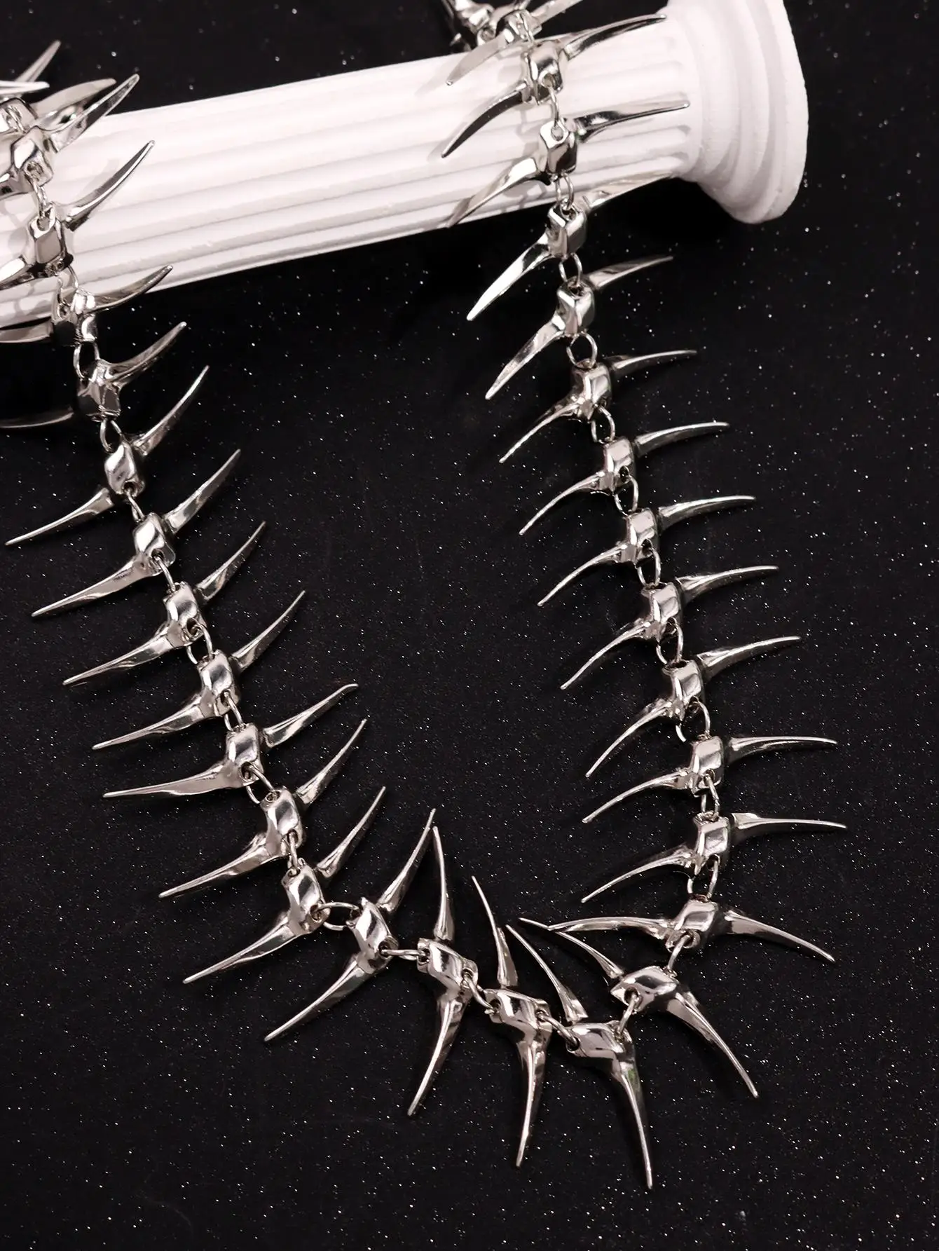 قلادة نسائية من سبيكة الهيب هوب المتخصصة على شكل هيكل عظمي هيكل عظمي مثالية لحفلات العطلات ملابس يومية على طراز الشارع جديد #4