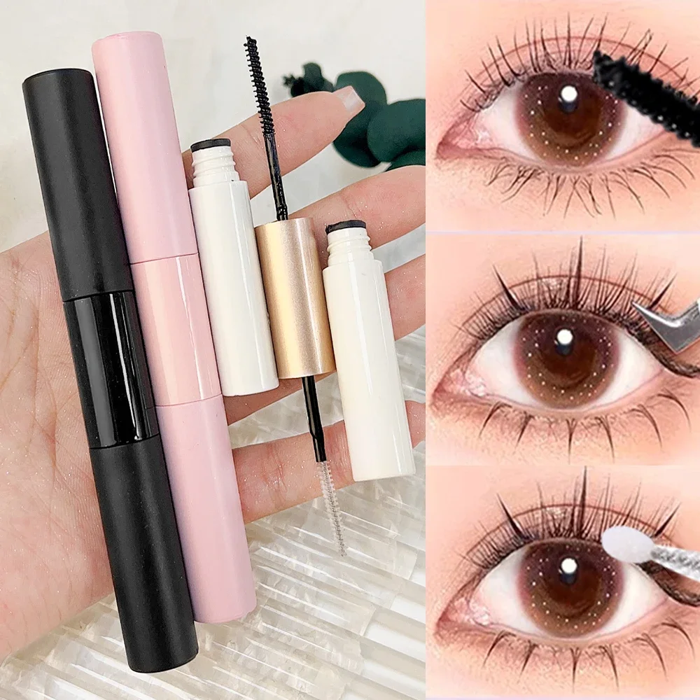 Double Head Fast Dry Strong False Eyelash Extension Glue Adhesive No Irritant Black White Transparent Eyelashes Glue Makeup Tool