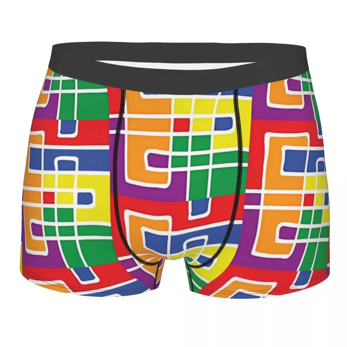 Abstract LGBTQ Man's Boxer Briefs Underpants Pride Flag Highly Breathable High Quality Sexy Shorts Gift Idea