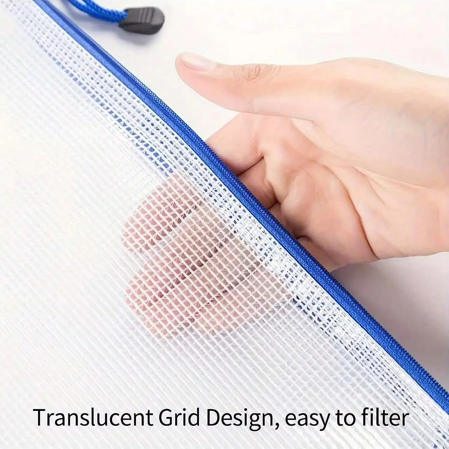 Large A4 Zipper File Bag Waterproof Student Test Paper Bag Company Data Ticket Sorting Bag