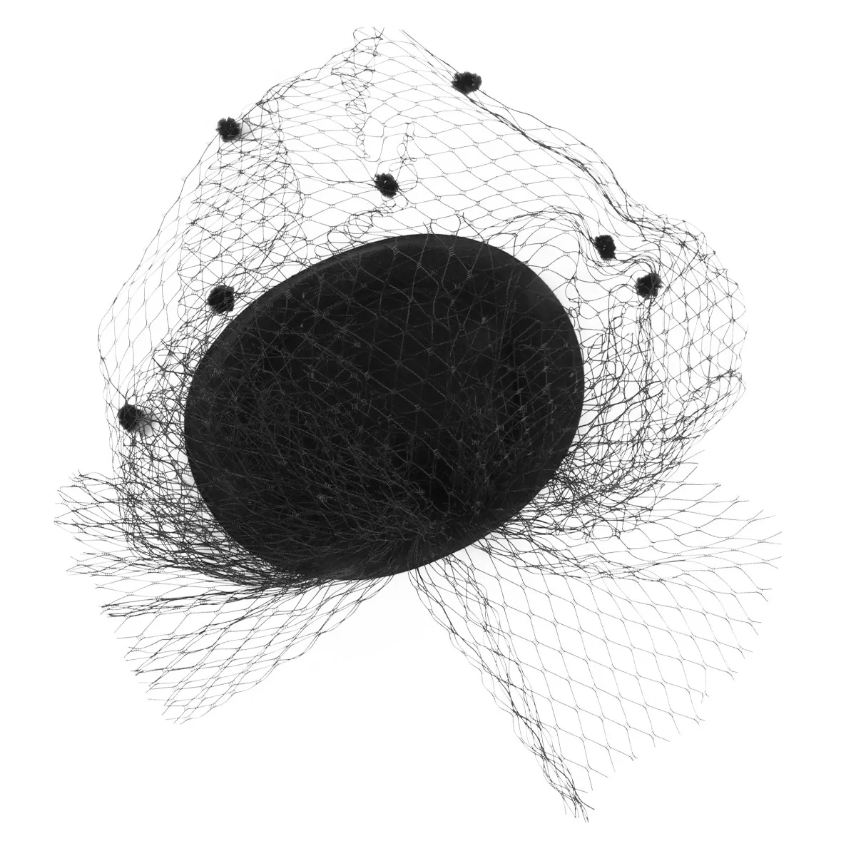

Premium Veil Billycock Hat Mesh Lightweight Hair Clip Chic Party Funeral Ceremony Accessory Veil Hat