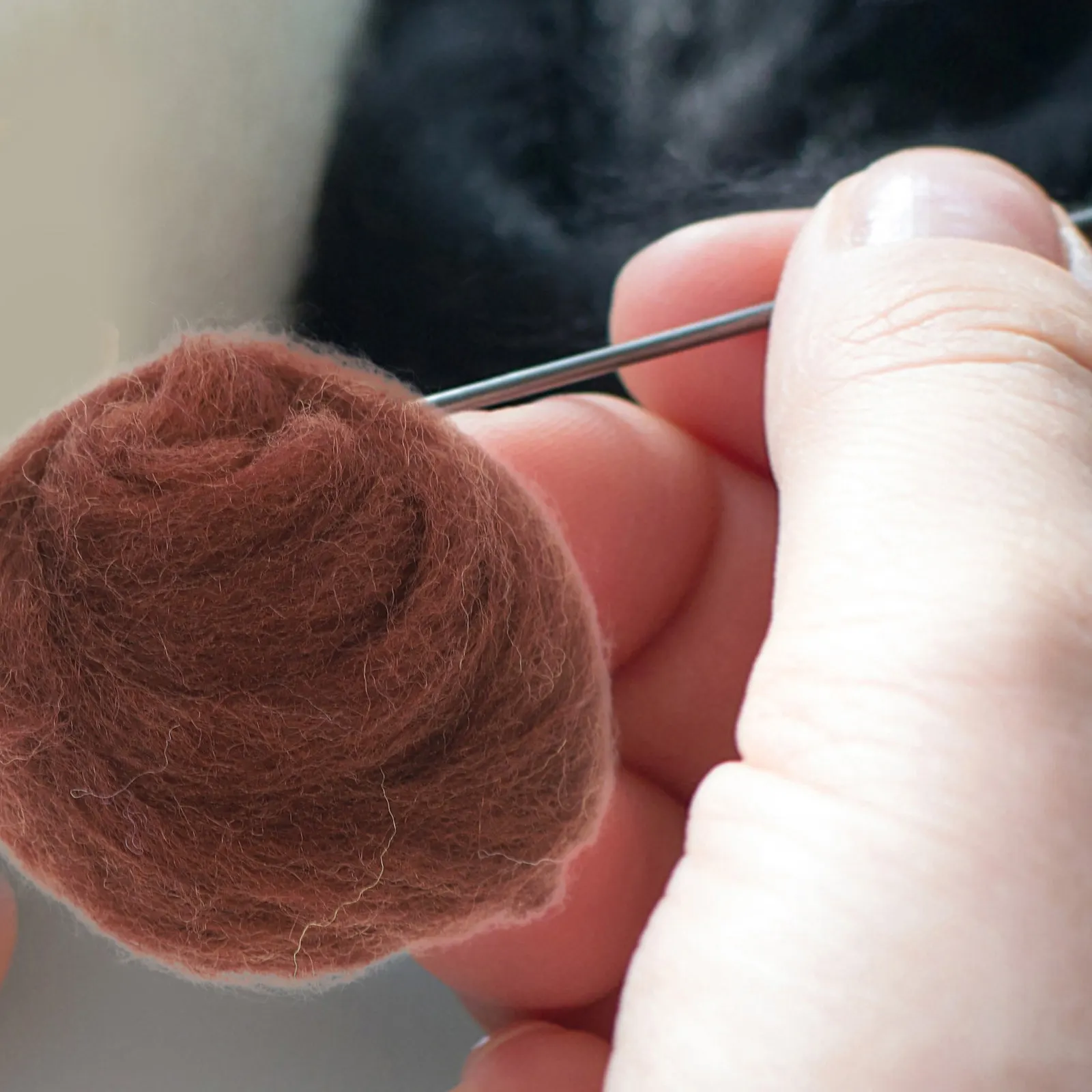 

1Set Complete Felting Wool Craft Kit Includes Assorted Colored Wool Fibers and Ergonomic Wood-Handled Needles for DIY Felt