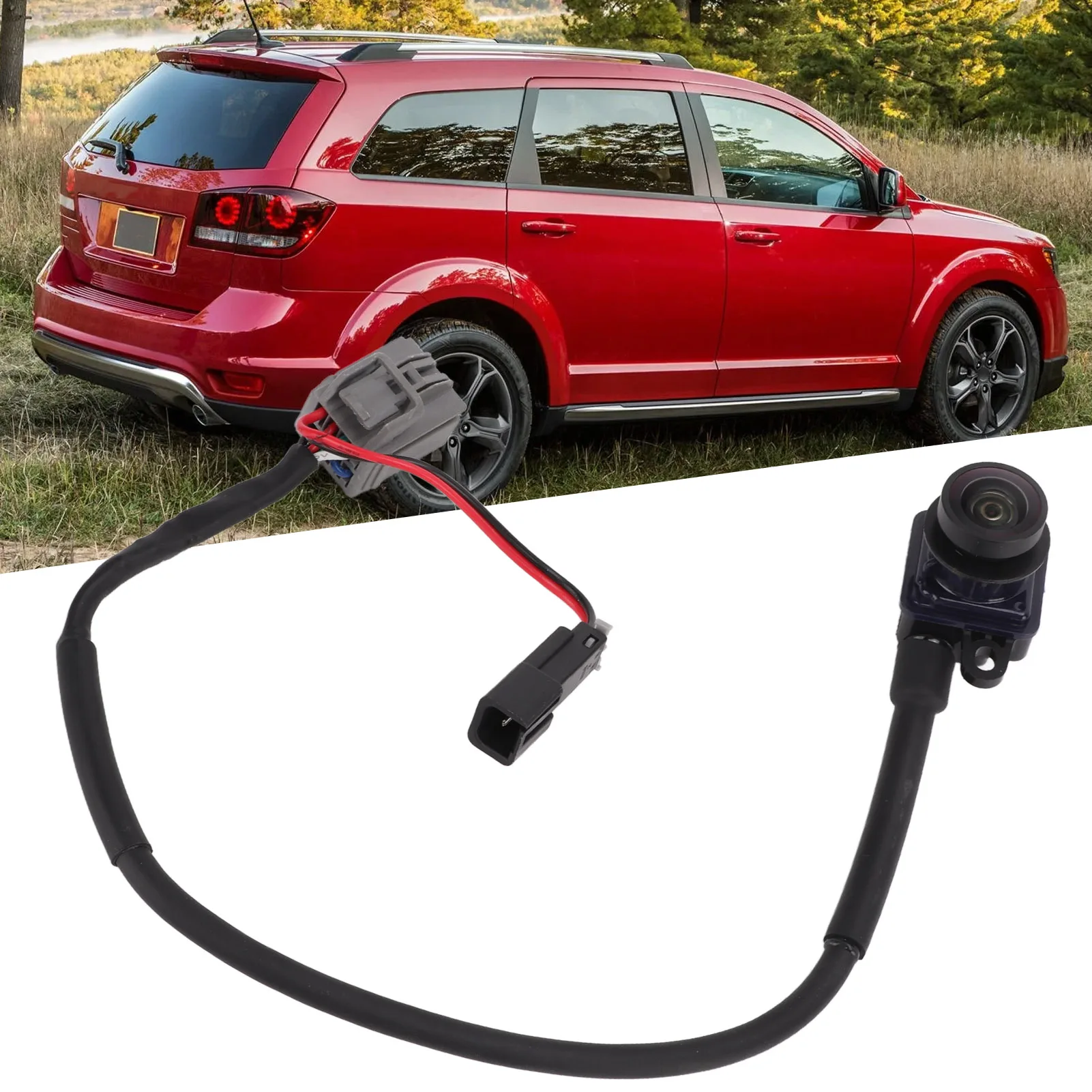 Backup Camera Reversing Camera Rear View Camera 56054158AB Clear Image IP68 Waterproof Replacement for  JOURNEY 2011‑2020