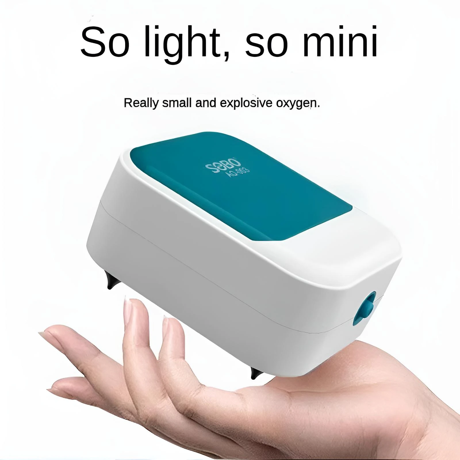 Aquarium Air Pump True Oxygen  Ultra Silent 30dB, All-Copper Motor Infinite adjustment, 4L/Min