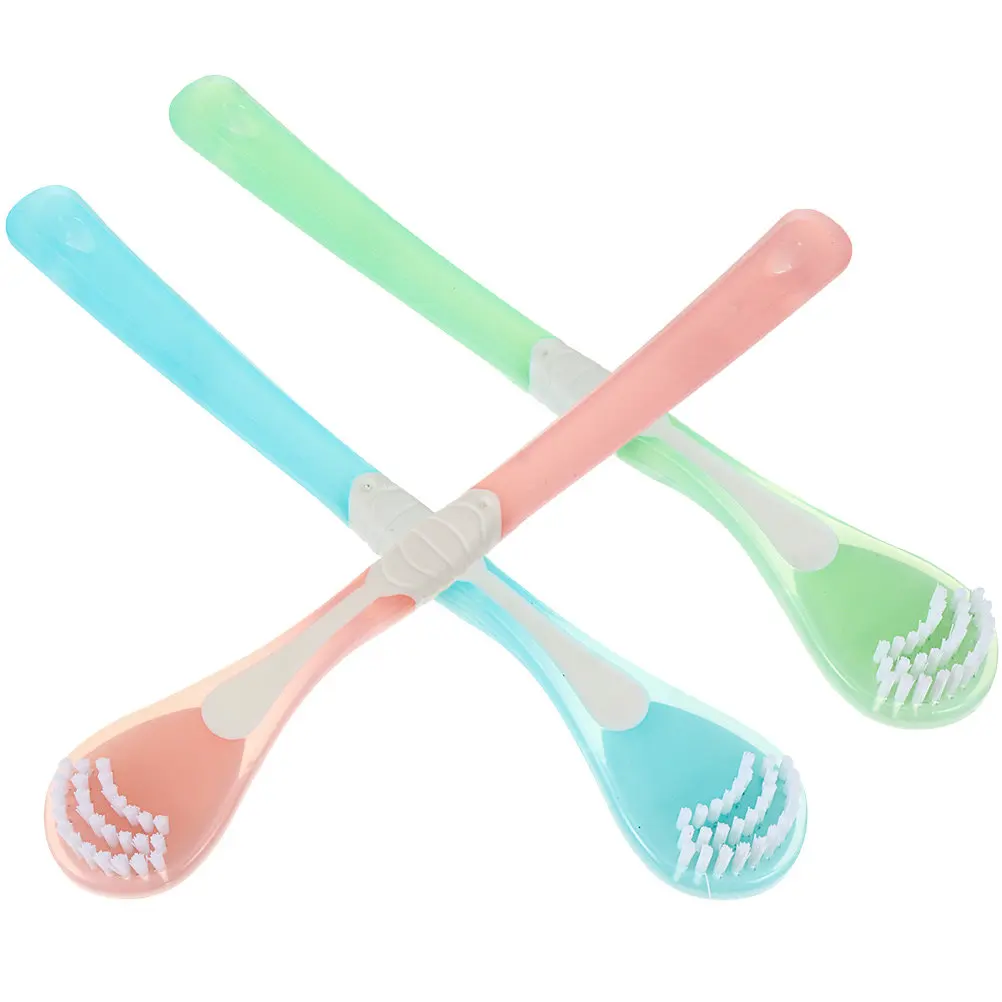 3Pcs Tongue Scraper Brush Compact Tongue Cleaner for Adults Kids Professional Oral Care Tool Breath Dental Tools