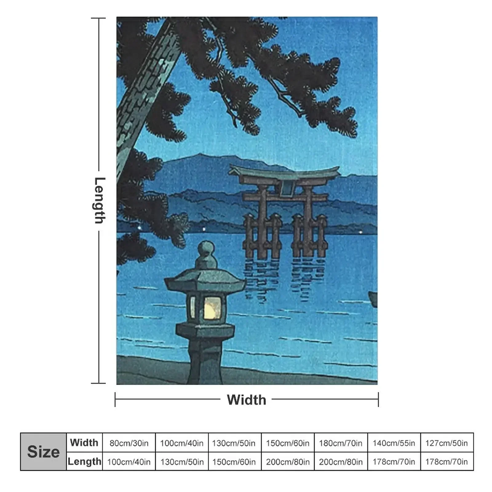 Moonlit Night - Hasui Kawase Throw Blanket Beach heavy to sleep Extra Large Throw Soft Big Blankets