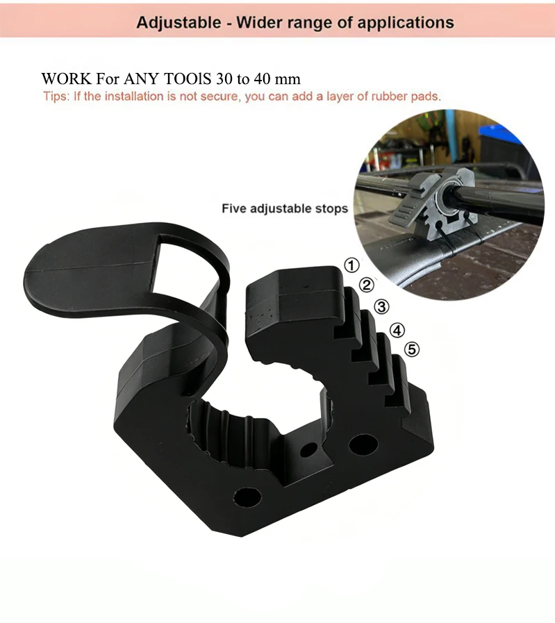 2/4pcs Rubber Clamps Quick Release Mounting Clamps 30-40mm for Car Off Road Truck Trailer RV Boat Accessories Mounting Clips