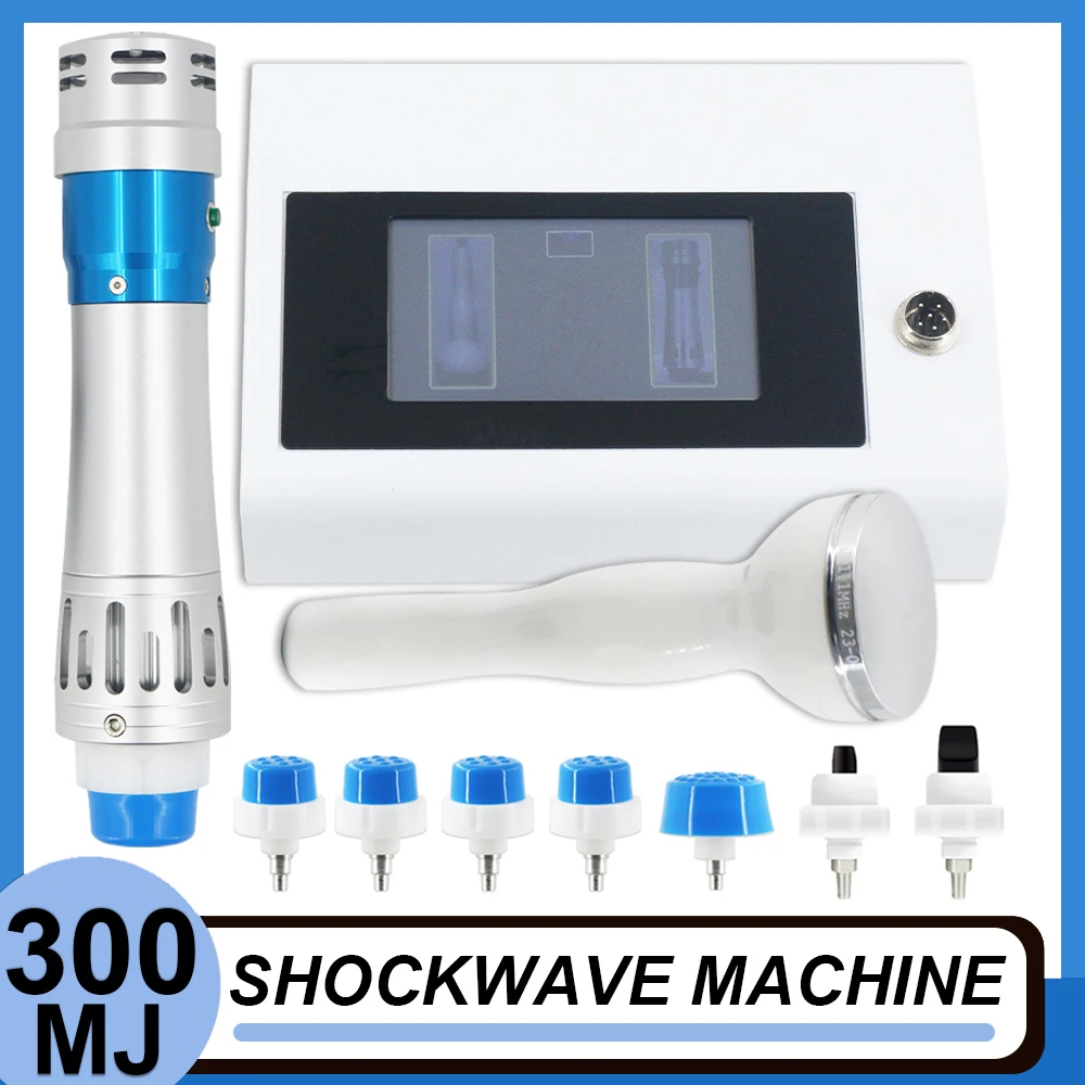 Shockwave Therapy Machine With 7 Heads Body Massage ED Treatment Relax Physiotherapy 300MJ Shock Wave Equipment Pain Relief