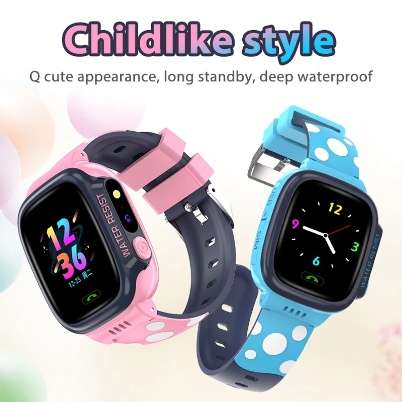 696 Y92 Kids Smart Watch 1.44 Inch Screen LBS Positioning GPRS Waterproof Photo Music SOS Call Anti-Lost Watch Children Clock