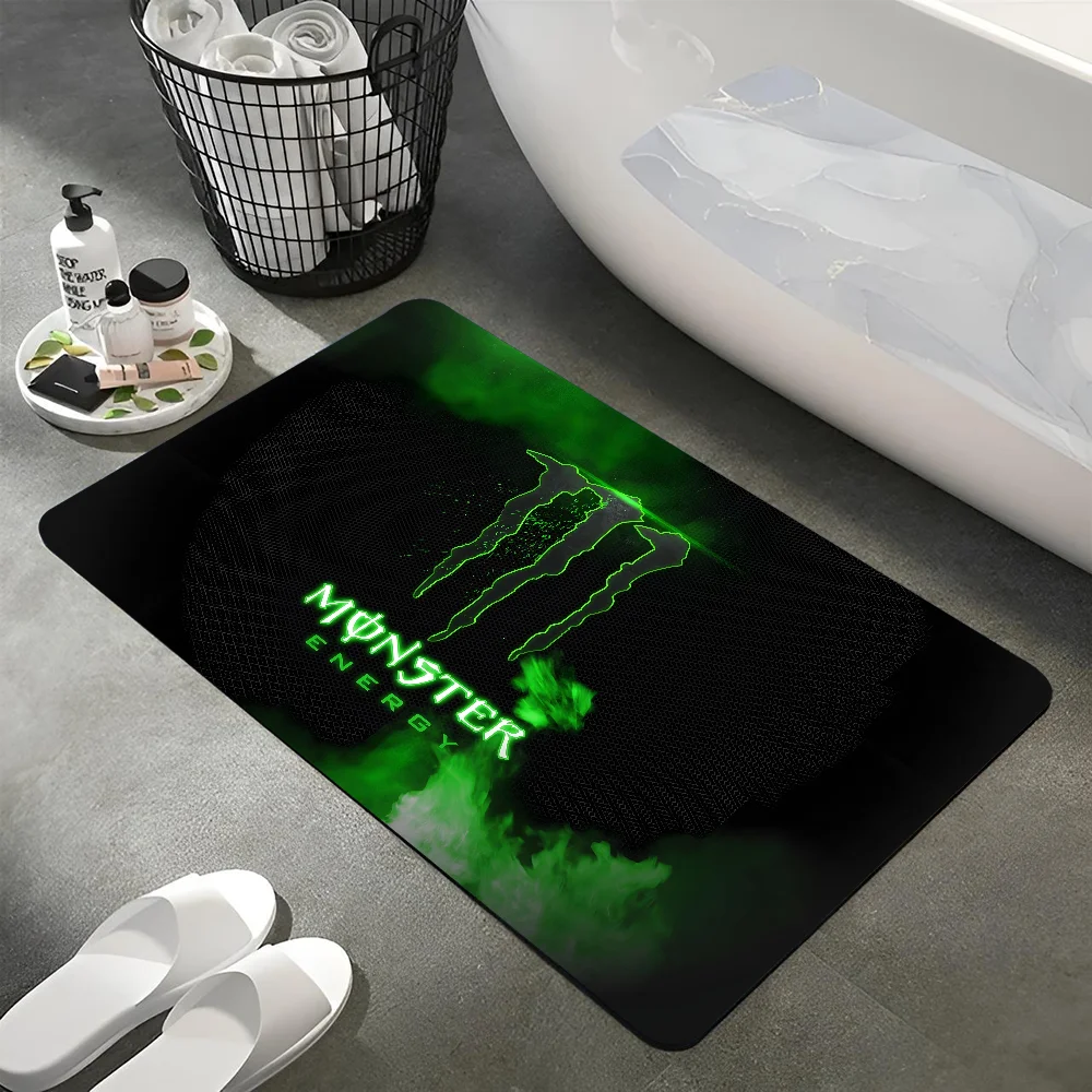 1PC Logo M-Monster E-Energy Floor Mat Home Bedroom Kitchen Non-slip Floor Rug, Absorbent Anti-fouling Door Mats