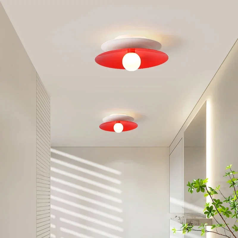 Ultra-thin LED Ceiling Lights Brightness White Red Black Home Simple Decor Lamp For Bedroom Balcony Living Study Room Warm White