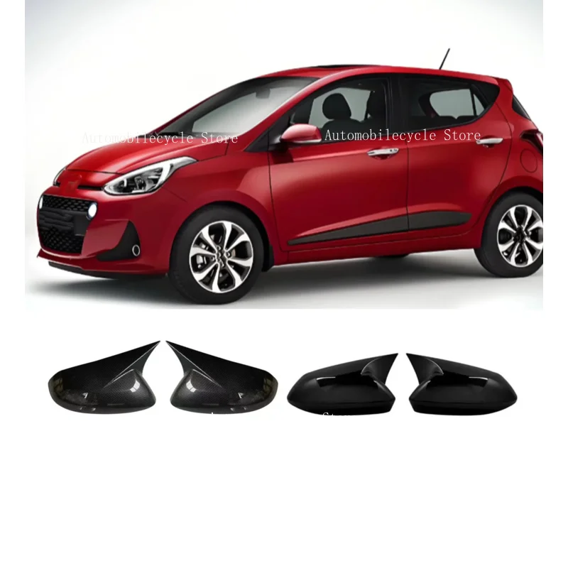 Fit For Hyundai I10 2015-2020   Car  Rearview Side Mirror Cover  Wing Cap Rear View Case Trim Carbon Fiber