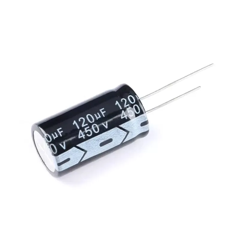 5pcs 450V 120UF 450V120UF 18*30 New Straight Plug-in Aluminum Electrolytic Capacitor Size：18x30（MM）