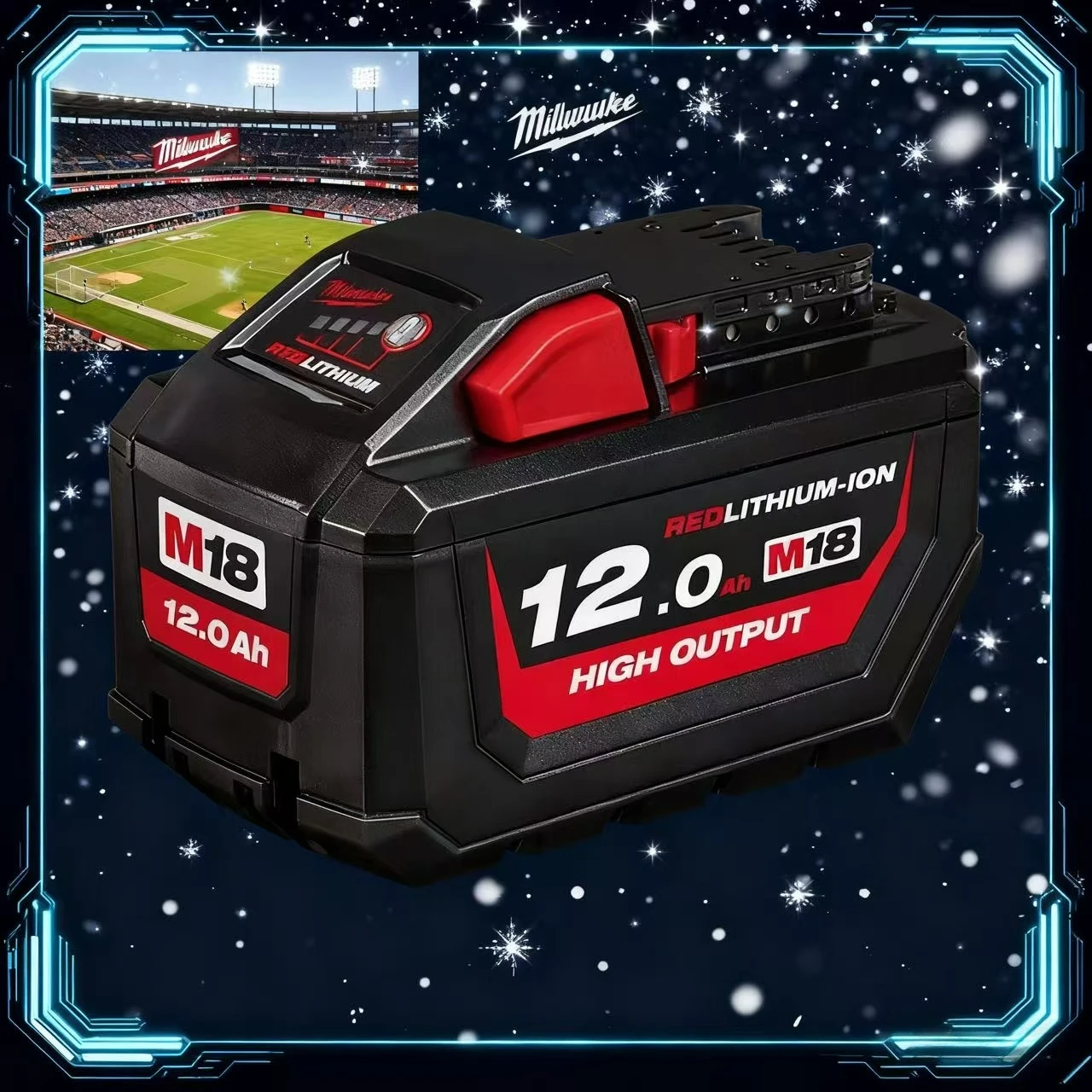 

Original Milwaukee M18 12.0Ah Battery ,Built with High-Performance 21700 Cells for 48-11-1815 2604-20 2604-22 All M18 Tools