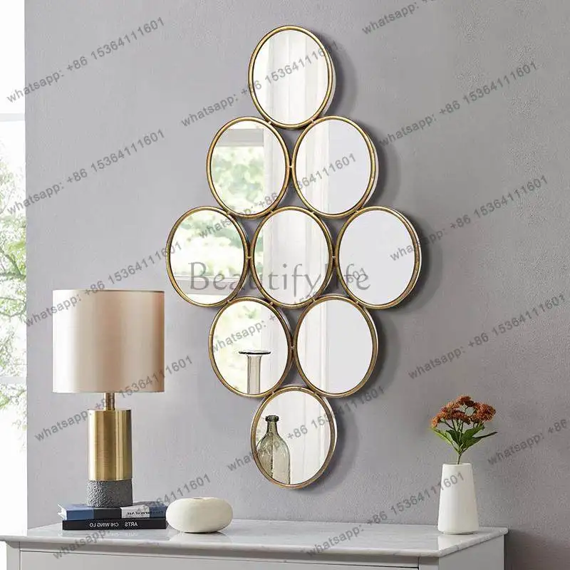 Living room enigma mirror wall hanging decorative corridor art sofa background wall combination mirror