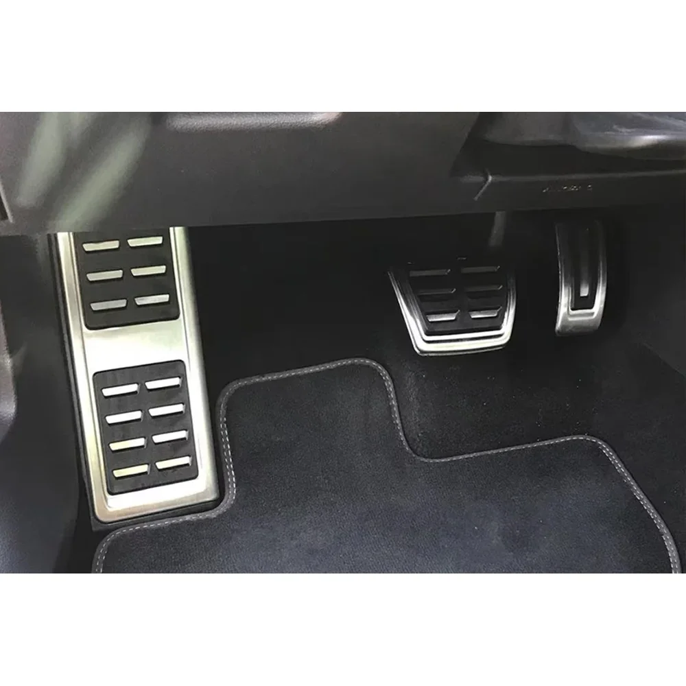 For Audi A1 Mk2 GB Sportback Citycarver 2019~2024 Car Foot Pedals Covers Acessories Rest Brake Accelerator Stainless Steel Alloy