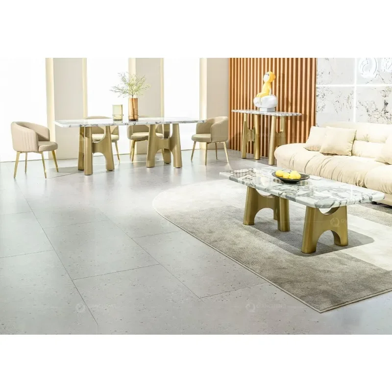 Marble Dining Table Luxury Mansion Villa Restaurant Home Dining Table