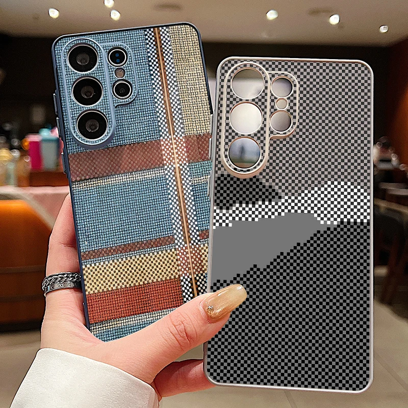 Carbon Fiber Weave Pattern Magnetic Phone Case For Samsung Galaxy S26 S25 S24 Ultra S25 S23 FE A57 A56 A37 A17 A55 A26 A36 Cover